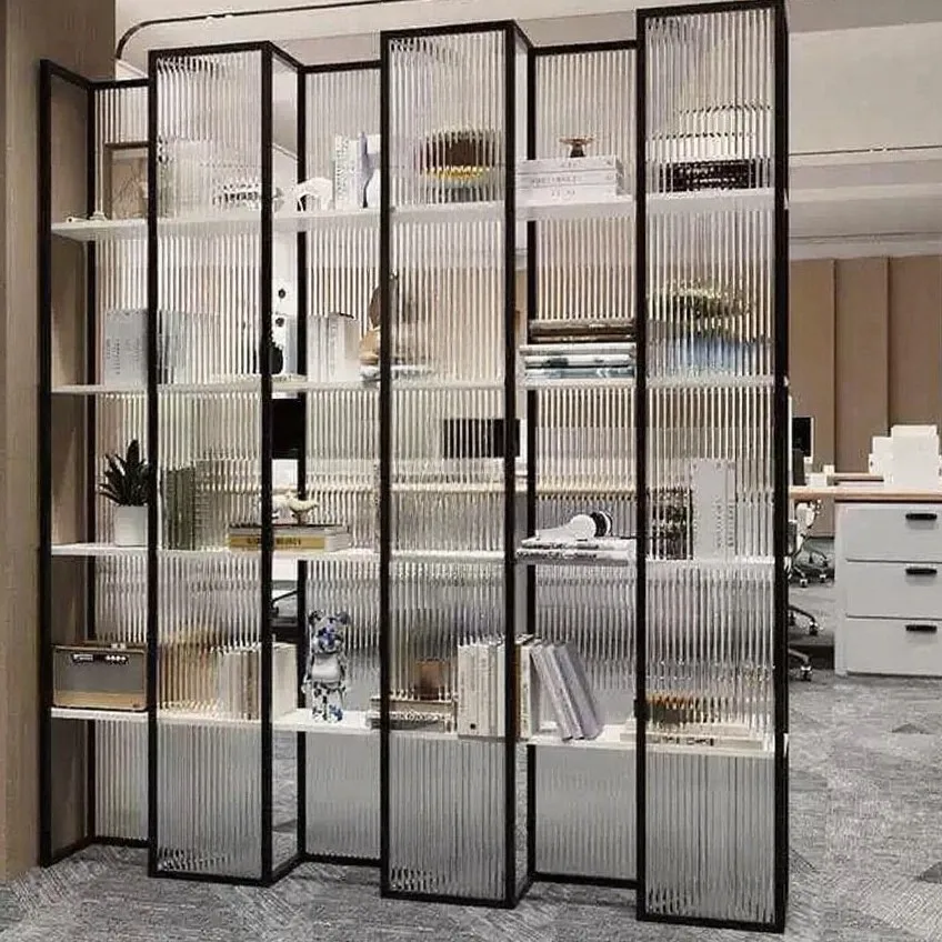 Floor-to-ceiling screen rack, office baffle, home glass, commercial Changhong glass, entrance, front desk indoor partition