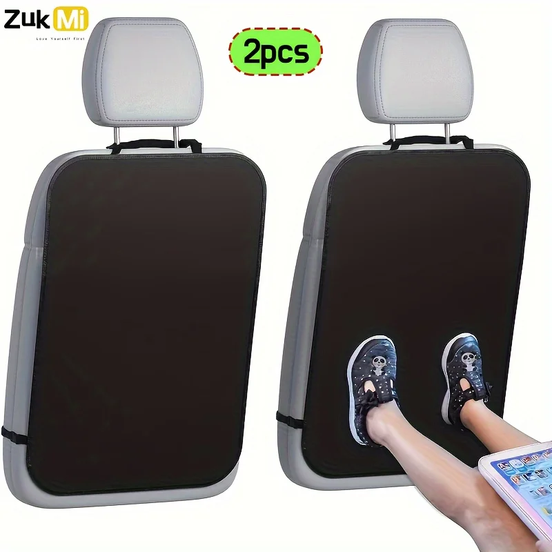 

2pcs ZUKMI Automatic Seat Back Kick Protector – Large Black Car Seat Covers