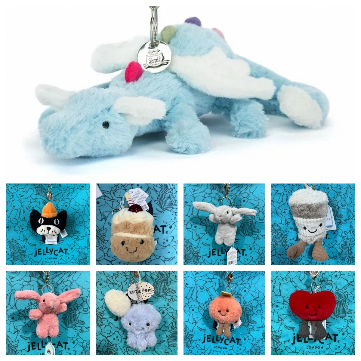 

plush cotton cat candy two-color lovely soft two-color keychain croissant plush keychain Cherry plush keychain plush