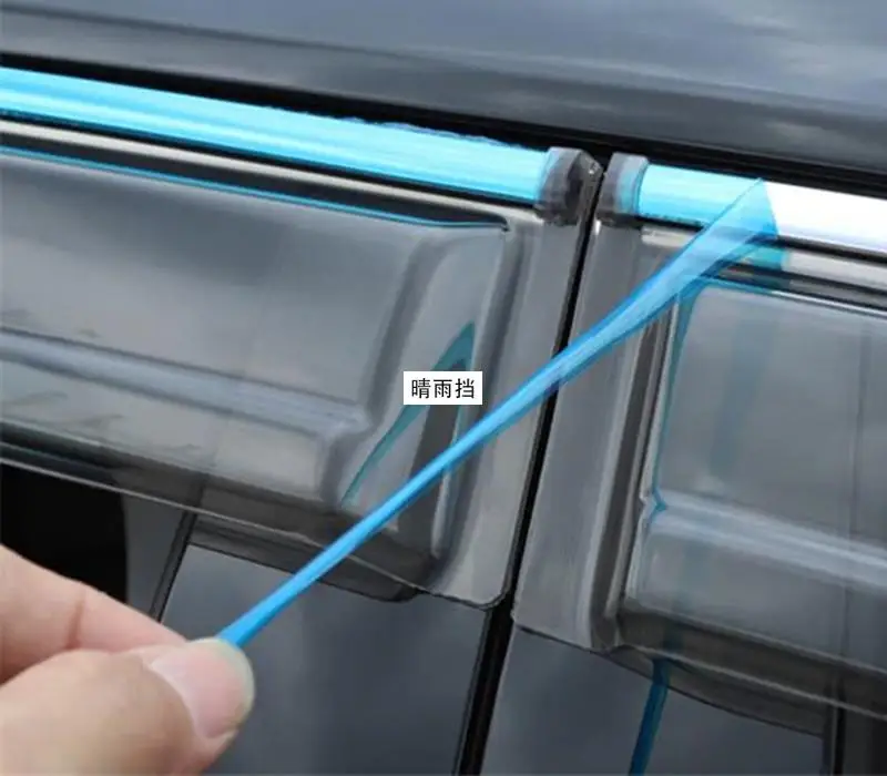 Car Styling Finestra Visiera Per Ford Edge L 2023 + Adesivo Esterno Deflettore Pioggia Sopracciglio Guard Protector Decorazione Accessori