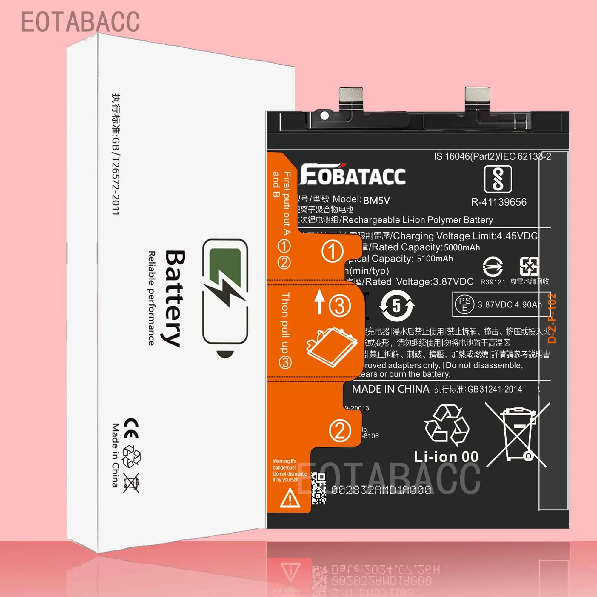 EOTABACC 100% New Original Battery BM5V For XIAOMI REDMI NOTE 13 Pro/Poco X6 5G/REDMI NOTE 13 PRO 5G Battery +Tools