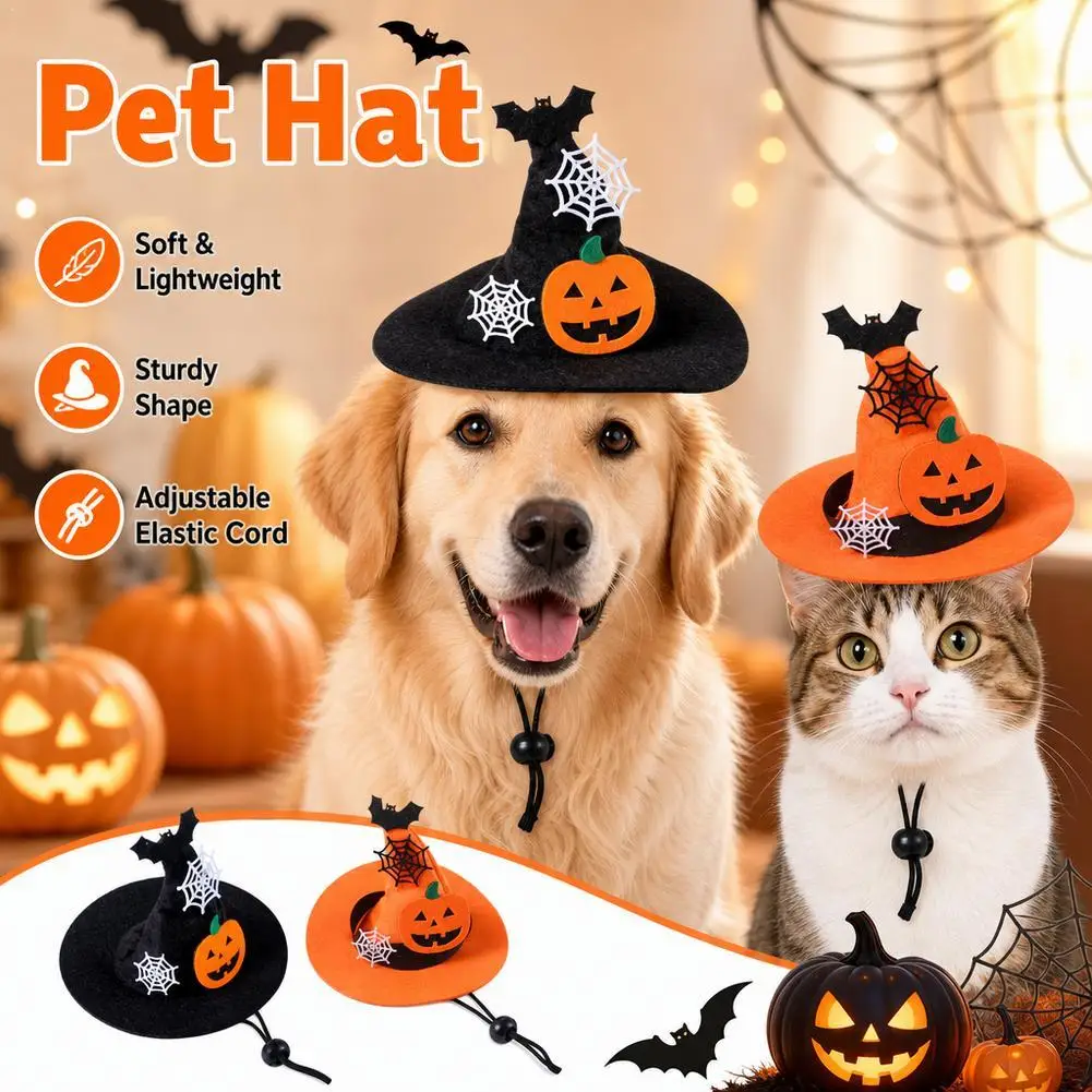 Halloween Caps for Cats Perfect Parties and Festivals Halloween Cloak Hat Festival Set Dress Up Pet Clothes
