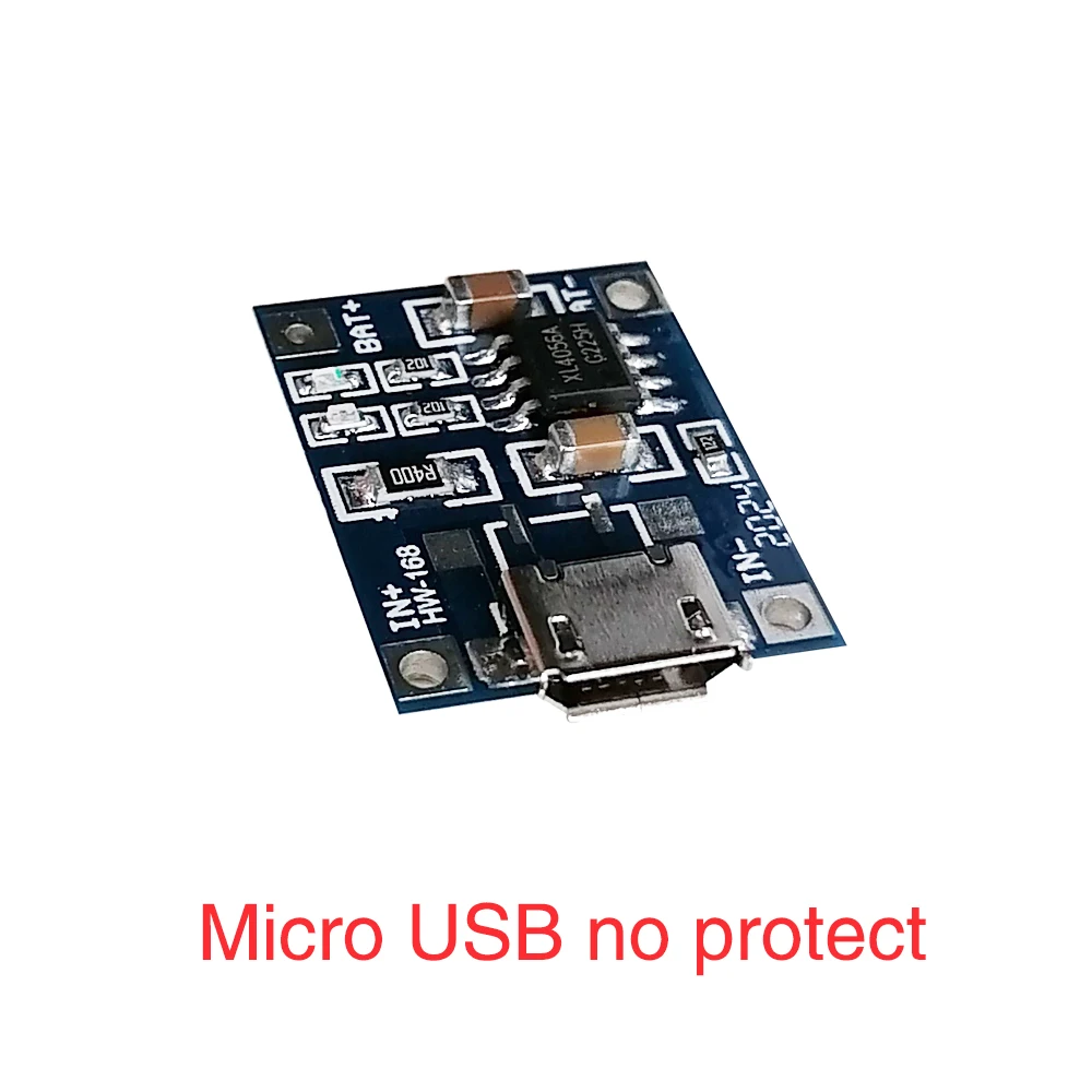 TP4056 5V 1A 18650 Lithium Battery Charger Module Charging Board with Protection Micro USB Type-C DIY Battery Charger Module