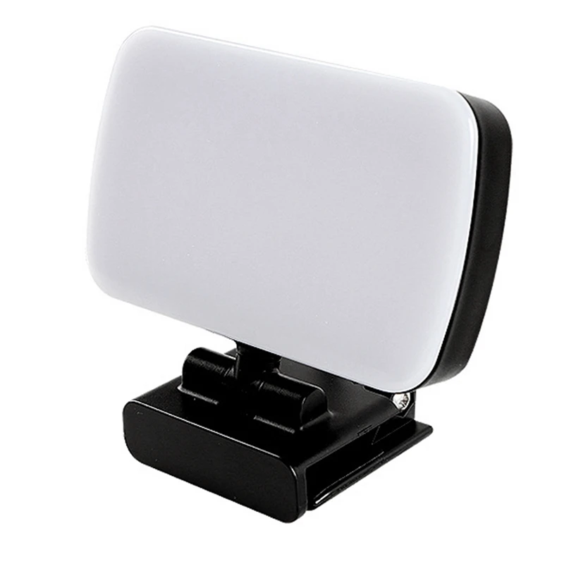 Luz LED de vídeo portátil de 6500K, luz cuadrada para ordenador portátil, cámara web, iluminación de llamada con Zoom y Clip para transmisión en vivo
