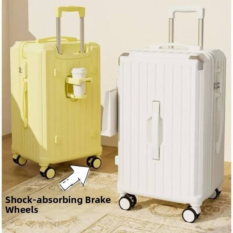 

Large Capaci Travel Suitcase Durable Five Wheels o Absorption Brake Wheel Pull Rod New Model Casual Travel Thansney