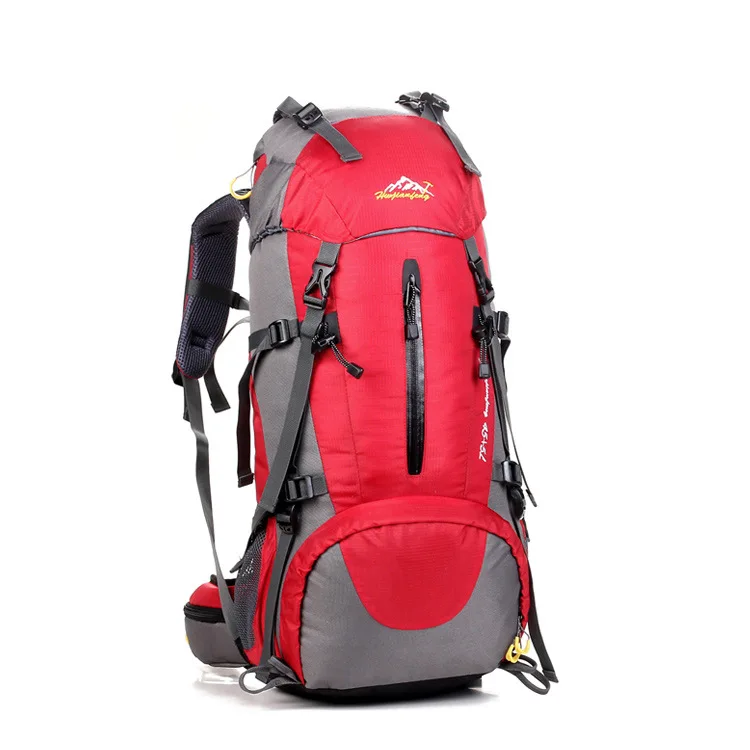 50L Waterproof Climbing Bag with Rain Cover Nylon Rucksack Outdoor Sport Backpacking Camping Travel Trekking Knapsack backpacks