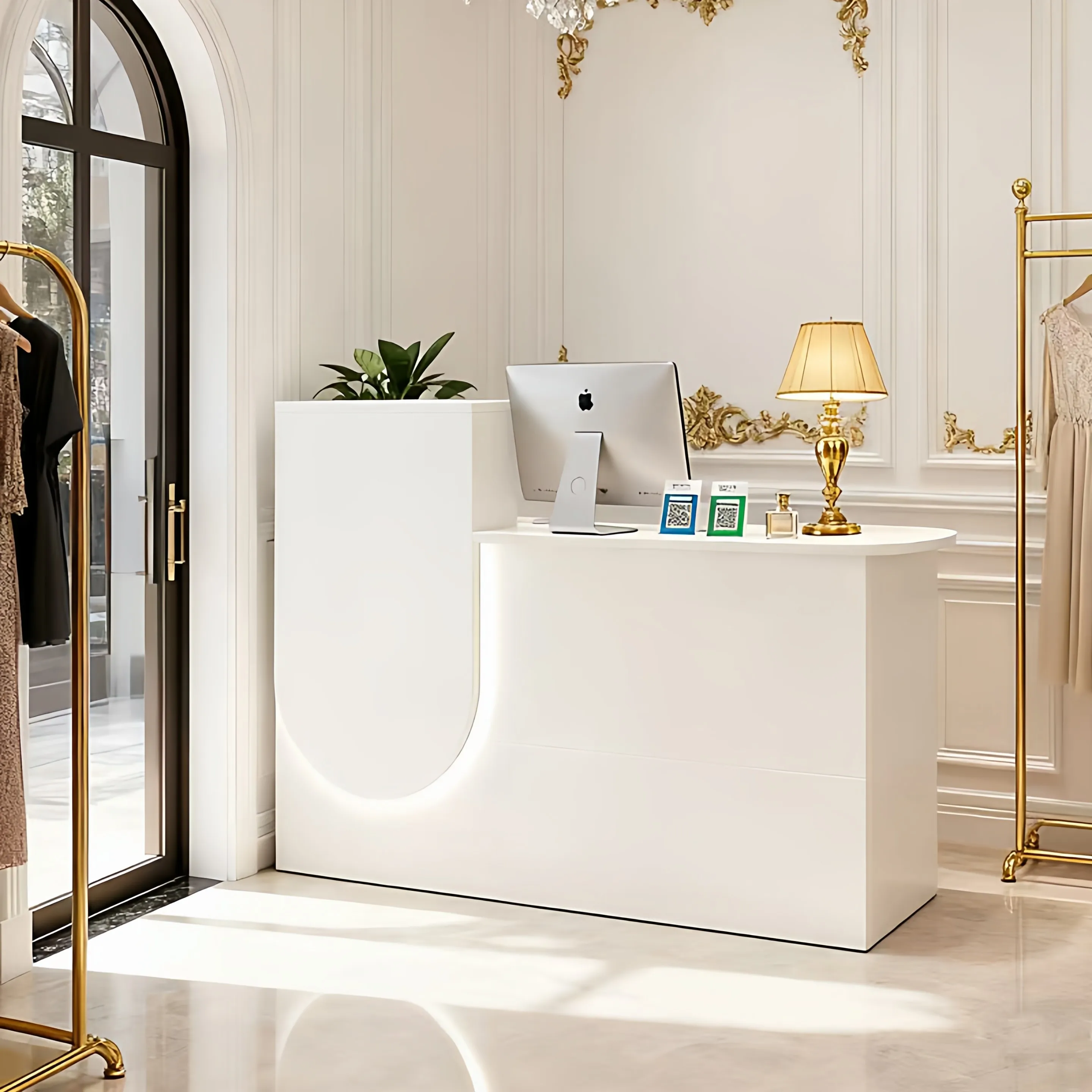 

Касса Барный магазин Маленький легкий роскошный элитный магазин одежды Салон красоты Столешница