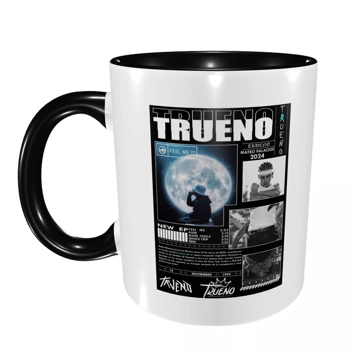 Funny Trueno Hip Hop Rapper Mug Funny Ceramic Coffee Cups Tea Mugs Milk Cup Drinkware Gifts for Woman Man