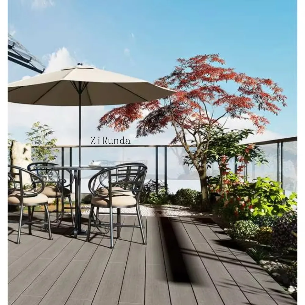 نسخة مخصصة من الرصيف البلاستيكي الخشبي العتيق الحديث وشرفة مركبة من الخشب والبلاستيك المسطح المتين عالي الدقة #6