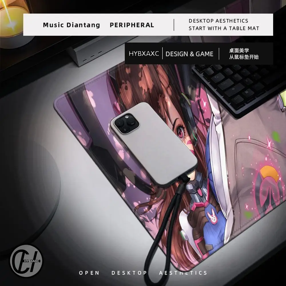 لوحة ماوس Overwatch Dva Mousepad ممتدة للوحة مفاتيح الألعاب مقاس كبير 90 × 40 سم XXL لوحة ماوس ألعاب