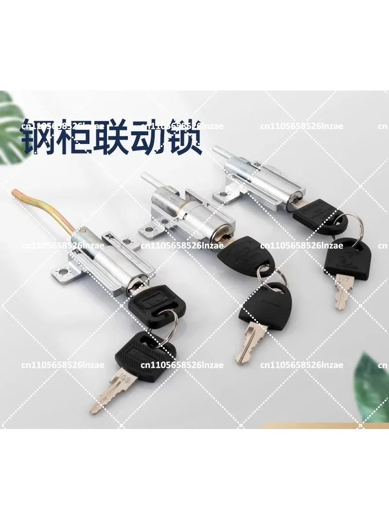 100PCS File Cabinet Triple Link Steel Cabinet Linkage, One Lock Three Drawers Extended Core Airplane Lock