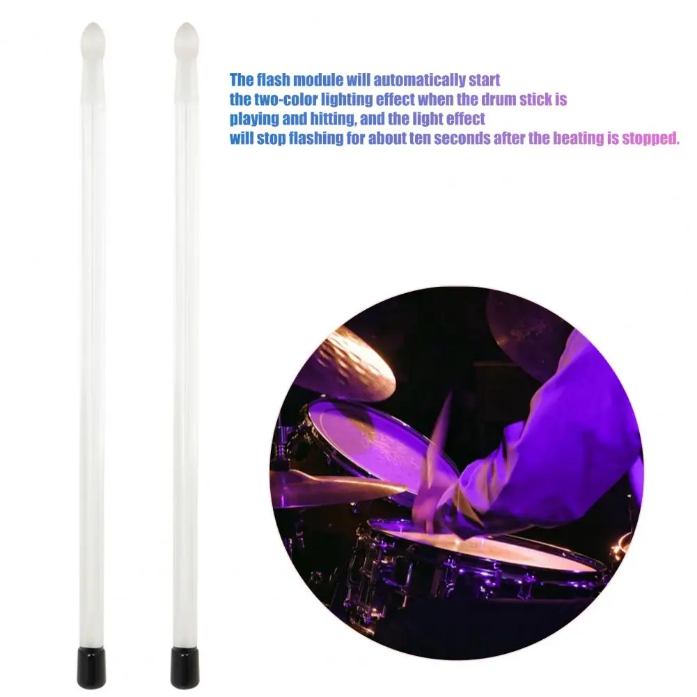 LED Drum Stick Acrylic Drum Hammer Lightweight Lasts About Ten Seconds  Practical Universal Unique Drum Stick