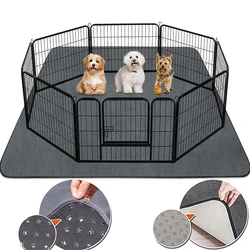 Almohadilla impermeable reutilizable para orinar para perros, huellas de patas de perro, alfombrillas de cama de absorción rápida, alfombra Extra grande para dormir para mascotas, manta suave