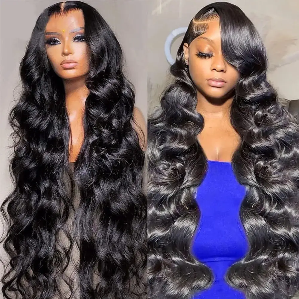 250 Density 40 Inch Body Wave 13x4 HD Lace Front Human Hair Wigs For Women 13x6 Lace Frontal Pre Plucked Human Hair