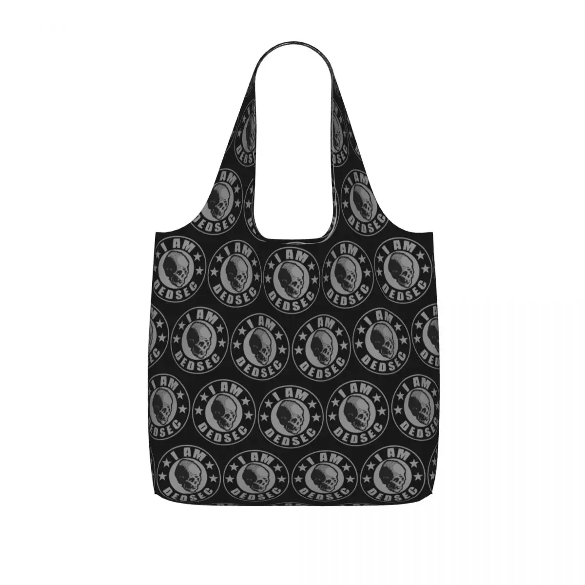 I Am Dedsec Shopping Tote Bag Canvas Large Capacity Shoulder Bags Shopper Grocery Handbag for Women