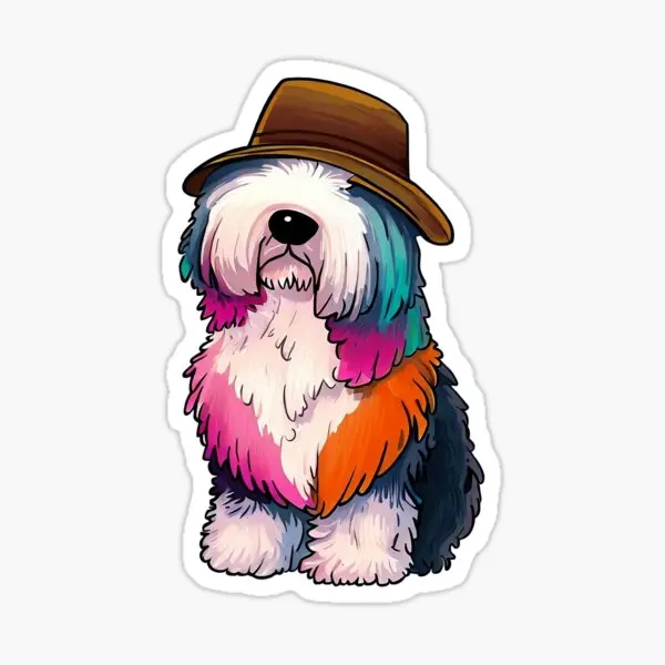 Creative Personality Old English Sheepdog Sticker Vinyl Accessories Truck Laptop Car Window Bicycle Van Wall Glass PVC Decals