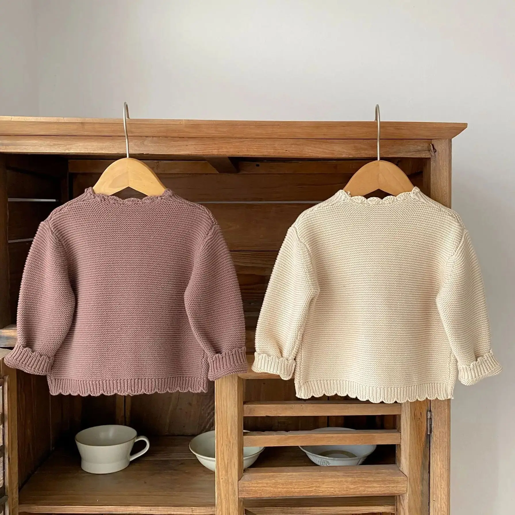 New Autumn Winter Jacket Coats Korean Style Children Clothes Baby Girls Cardigan Sweaters Toddlers Kids Casual Knitted Coats