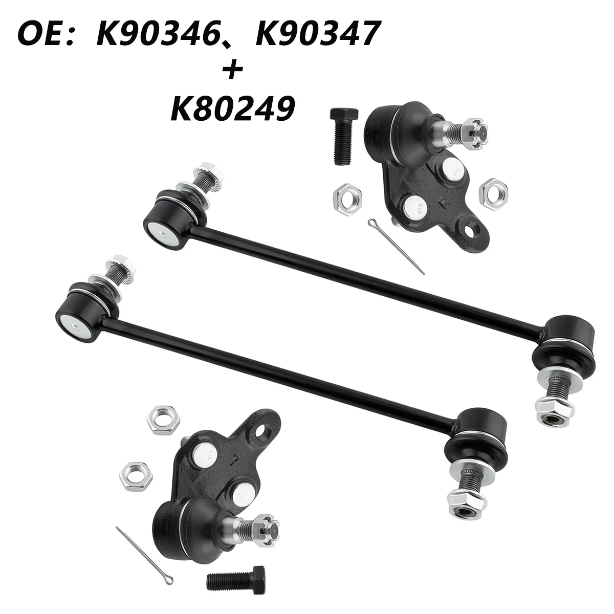 

Комплект передней подвески, 4 шт., нижний шаровой шарнир стабилизатора поперечной устойчивости для Toyota Sienna 2004-2010, номер K90346/K90347/K80249, все модели