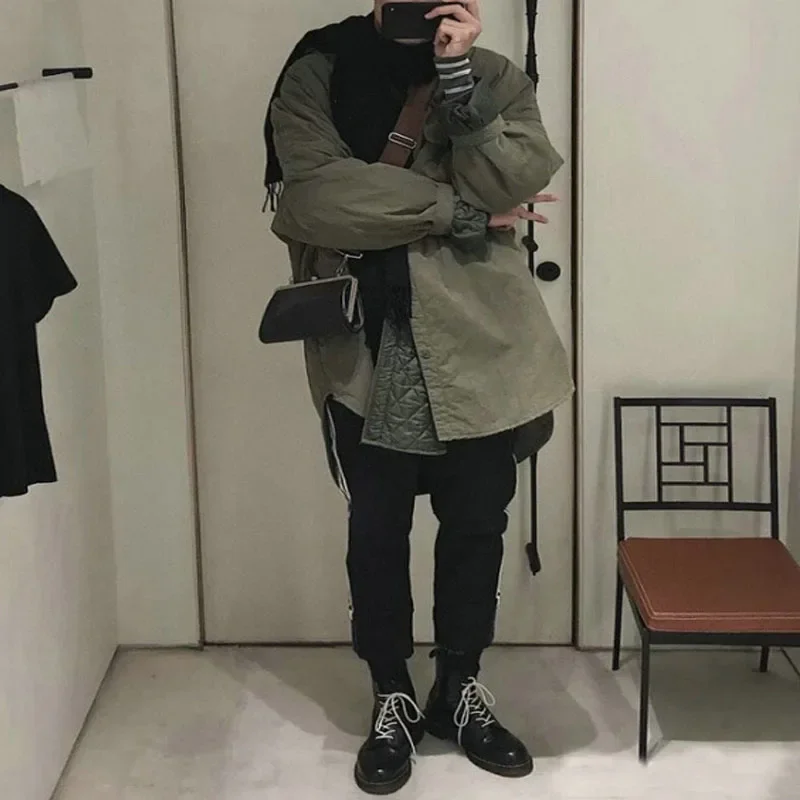 Свободная стеганая куртка-пуховик KAPITAL средней длины