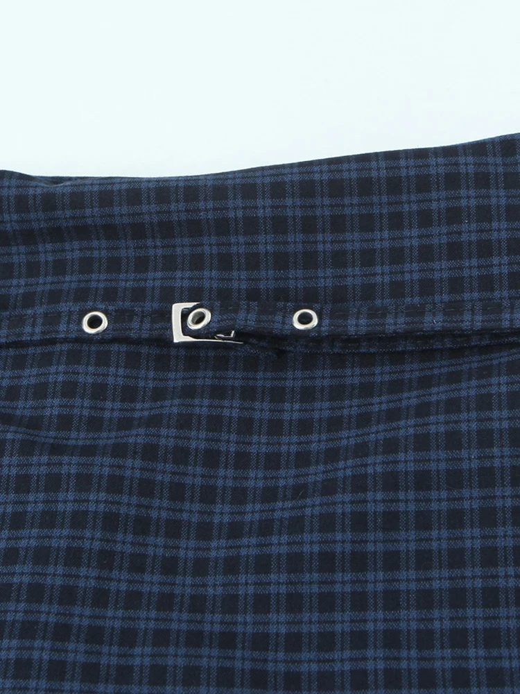 أزياء نسائية جديدة على الطراز الأوروبي، سراويل متوسطة الخصر منقوشة متعددة الاستخدامات وأنيقة وبسيطة وغير رسمية مع حزام. #3