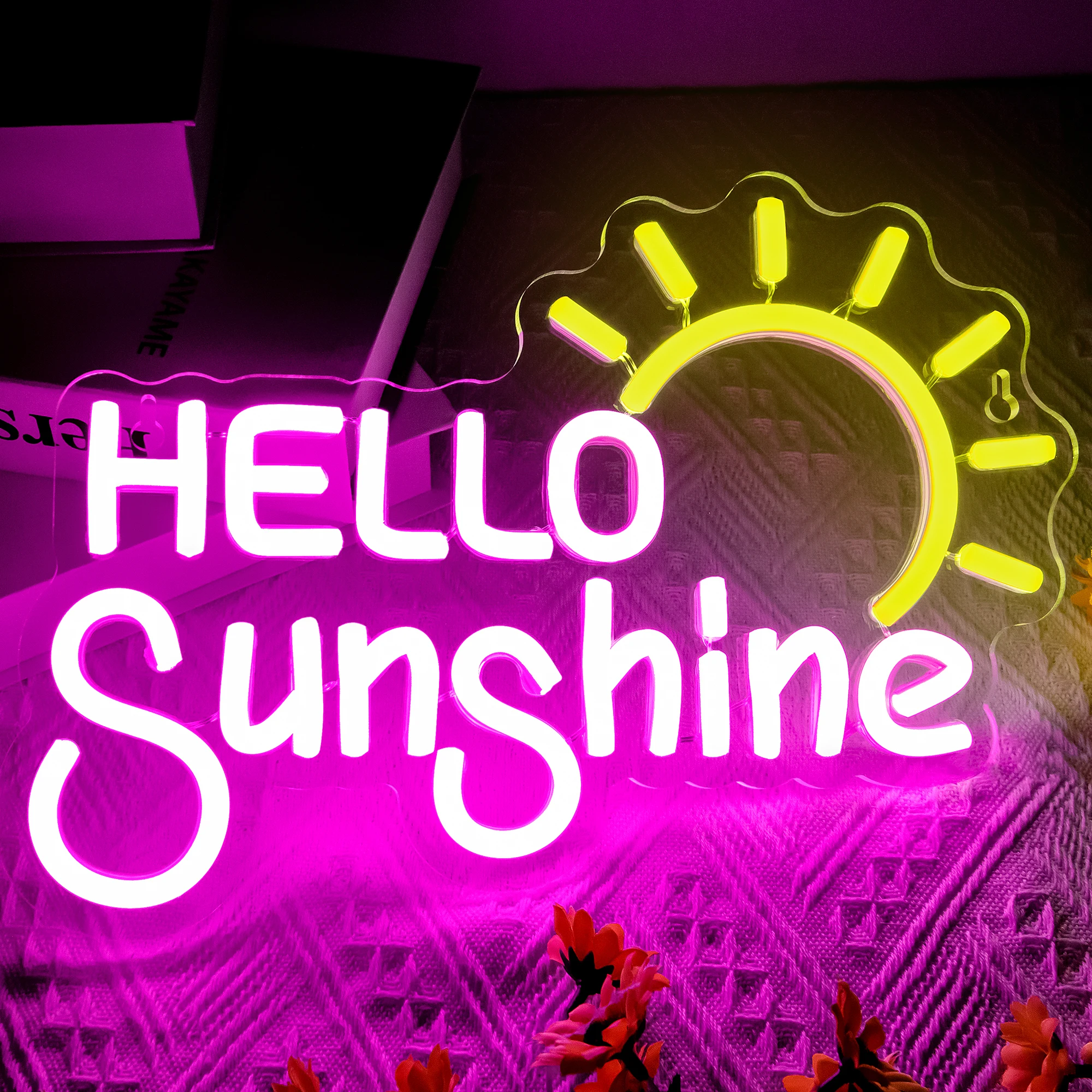 

Неоновая вывеска «Hello Sunshine» для декора стен, неоновые вывески «Hello Sunshine» для бара, вечеринки, декора для фотозоны, отличные подарки для друзей