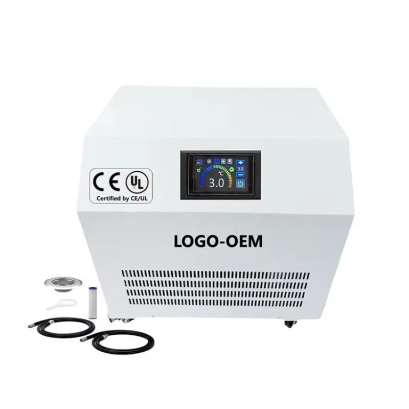 1HP Cooling Heat Exchange Equipment Fast Ice Rink System Ice Bucket Cooler with Wifi