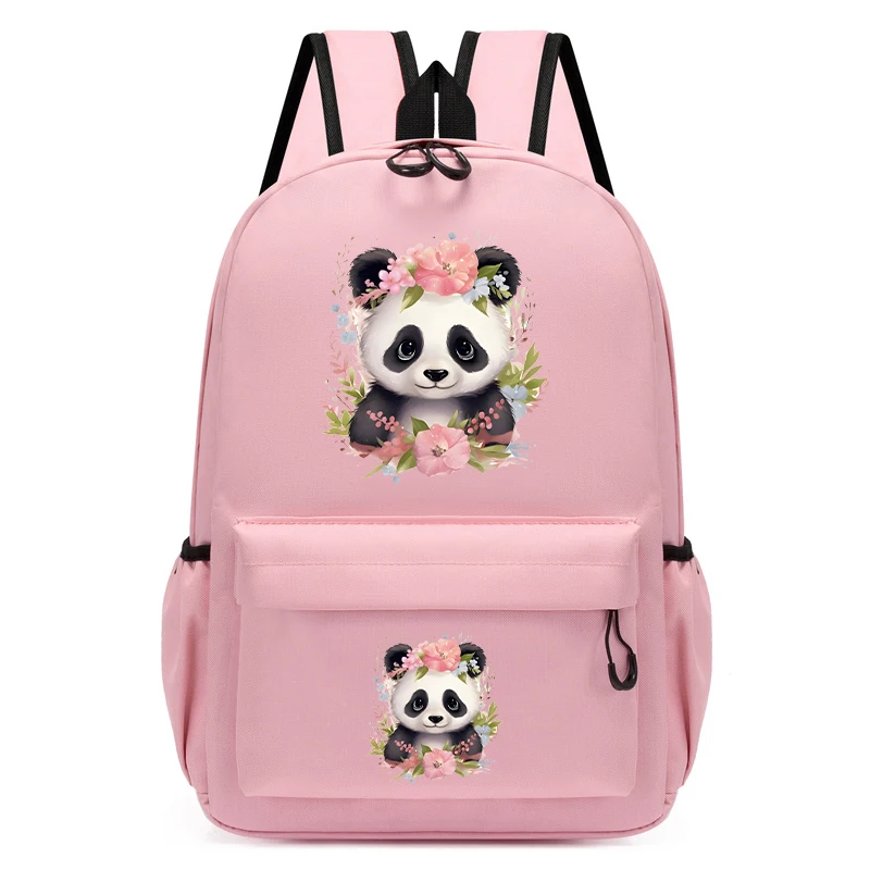 Cute Cartoon Anime Schoolbag para Crianças, Mochila Infantil, Jardim de Infância Mochila, Flor, Panda Print, Meninos, Meninas, Adolescente