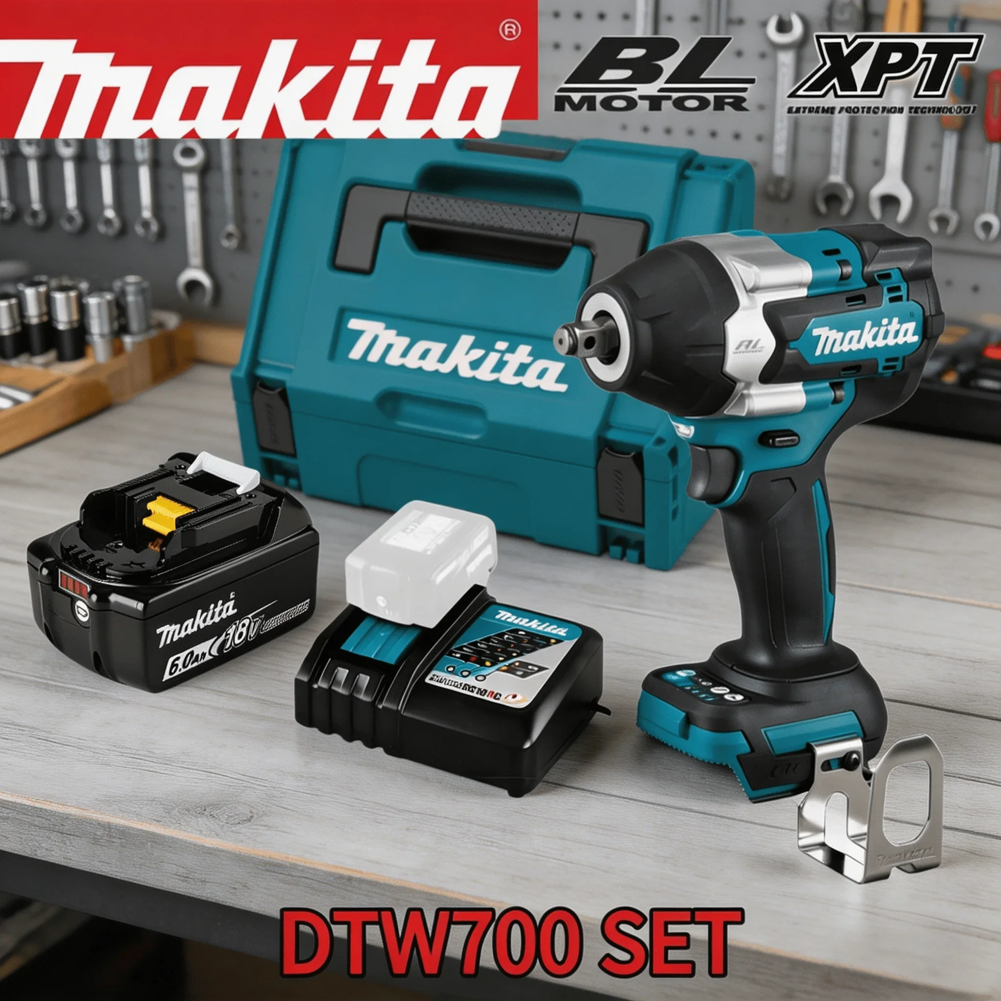 

NEW Makita Battery DTW700 Brushless Wrench High Torque Cordless Drill Screwdriver For Makita 18V Battery Rechargeable Power Tool