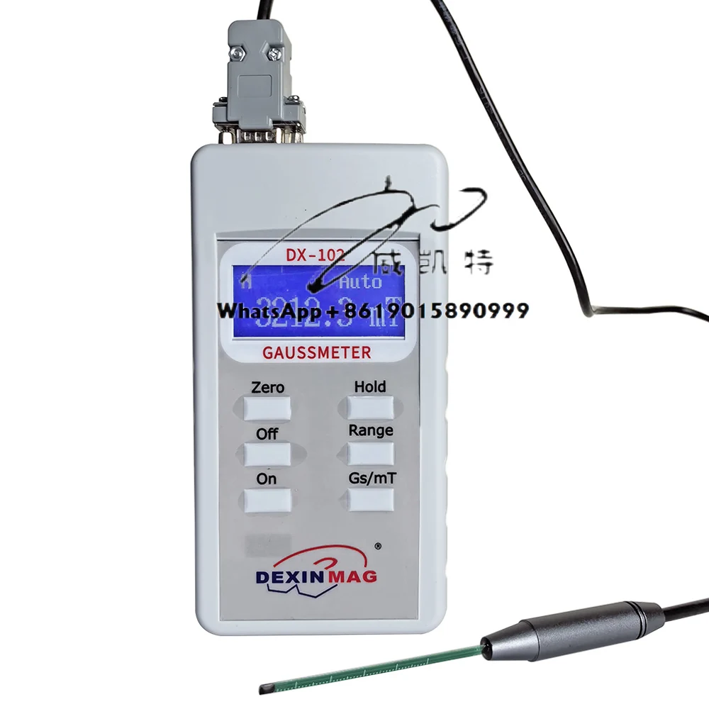 DX-102 Handheld Digital Gauss Meter Electromagnetic Field Detector Portable Magnet Testing Gaussmeter