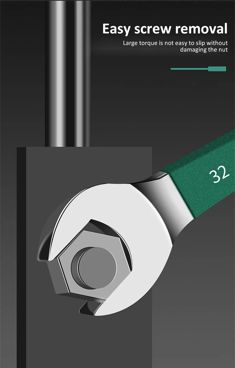6-32mm Doppel Offene Ende Kombination Schlüssel Chrom Vanadium Geöffnet Hex Spanner Haushalt Auto Reparatur Hand Werkzeuge Heimgebrauch schlüssel – Detail 7