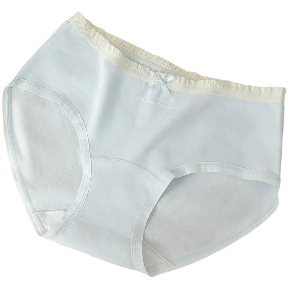 1pc Girls Soft Breathable Cotton Panties With 7A Sanitizing Extended Crotch Mid-waist Traceless Quick Drying Underwear