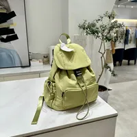Fashionable Macaron Color Buckle Travel Women's Bag Personalized Flip Cover Lightweight Dual-Shoulder Backpack Versatile And Sty