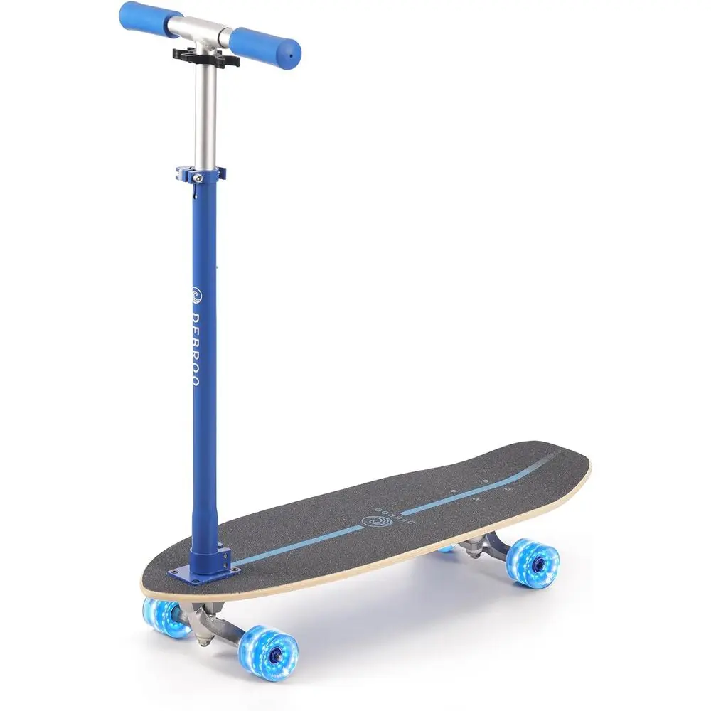 

2-in-1 Adjustable Kids Skateboard & Lean-to-Steer Scooter with LED Wheels, Suitable for Ages 3+