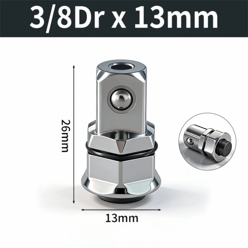 New Portable Hexagonal Ratchet Wrench Socket Adapter Multifunctional Durable Quick-release Drill Bit Concave Adapter Socket