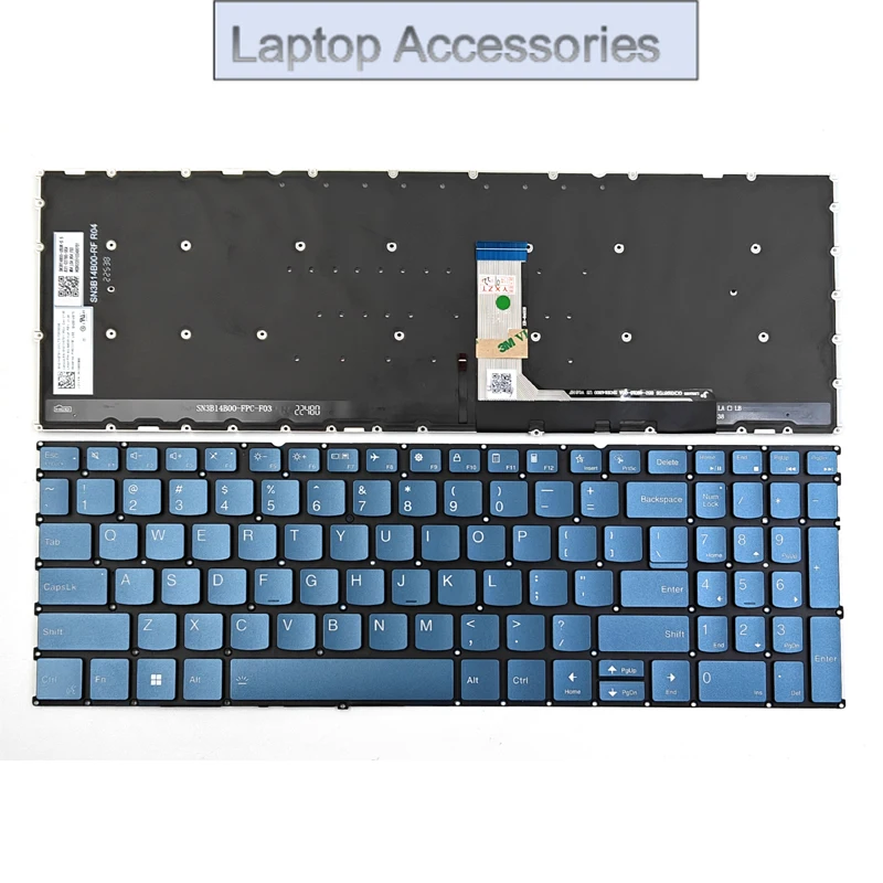 

New For Lenovo Slim Pro 9 16IRP8 Yoga Pro 9 16IRP8 Laptop Keyboard US Blue With Backlit