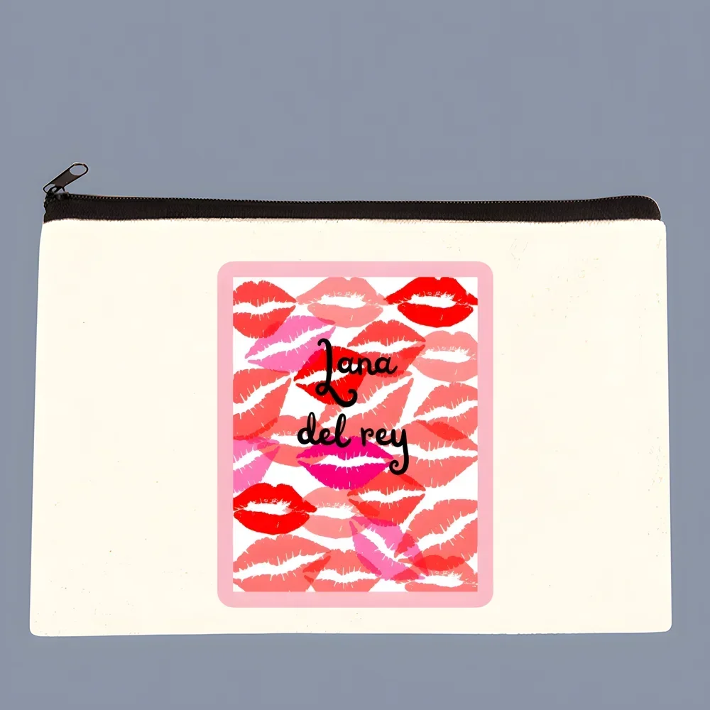 lana del rey  Cute Solid Color Canvas Coin Purse Small Fresh New Zipper Key Bag Hand Gift Bag