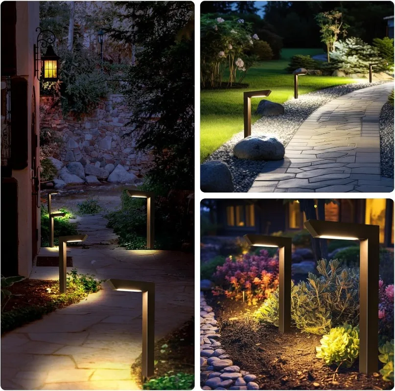 Imagem -02 - Impermeável Solar Pathway Lights Bright Solar Path Lights Jardim Lampu Outdoor Guide Light Decore para Sideway Driveway Walkway