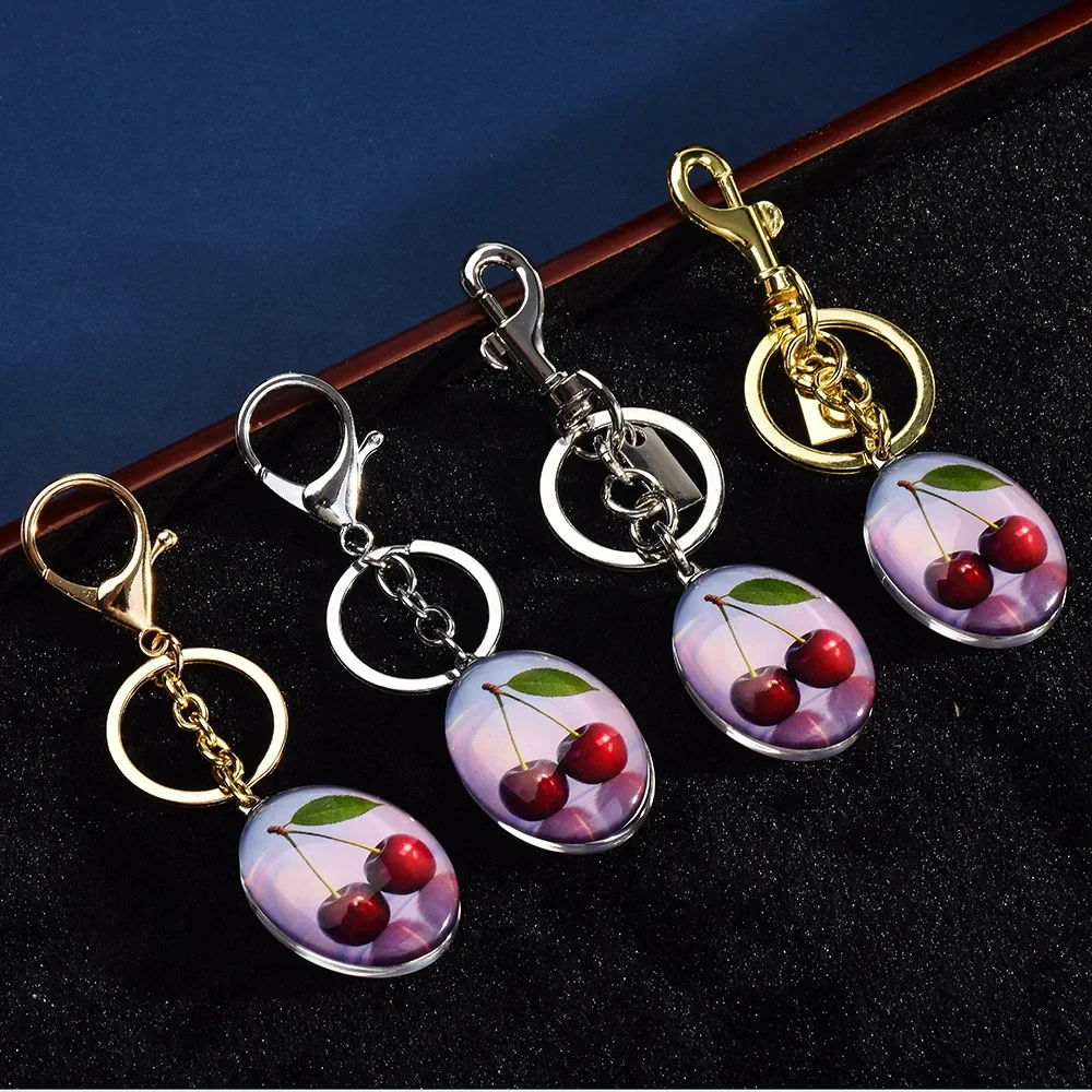 

2025 New Fruit Series Cherry Keychain Pendant