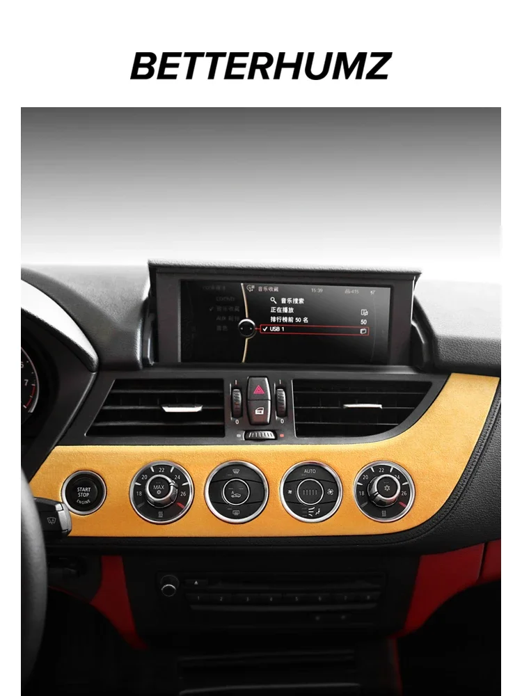 

Для BMW Z4 E89 2009-16 ABS алькантара центральная панель управления приборной панели декоративная защитная рамка