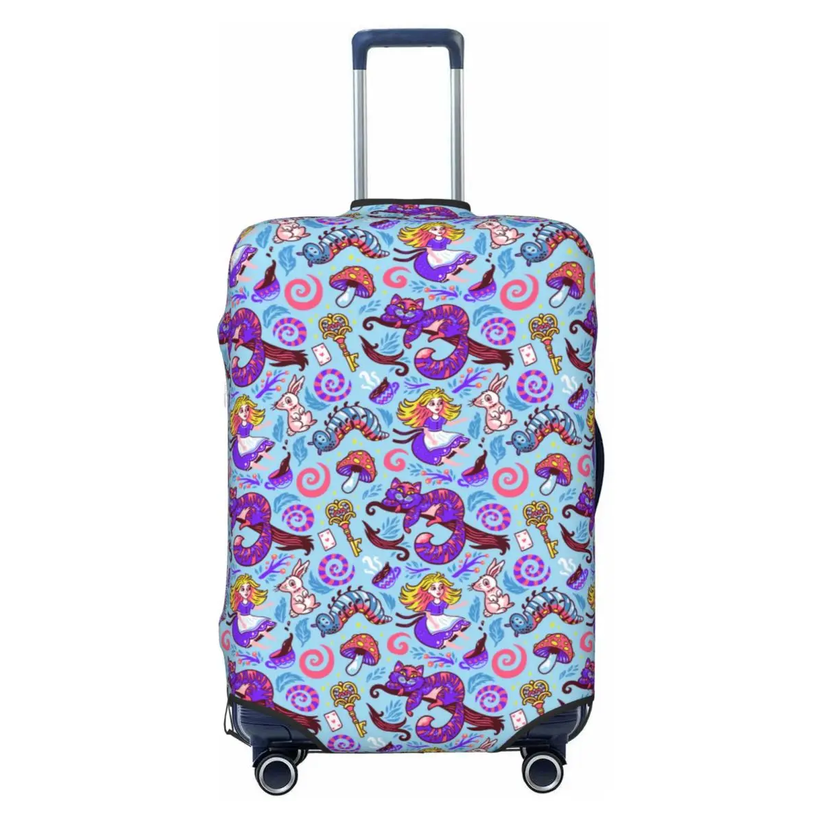 

Custom A-Alices Manga Comic Luggage Cover Fashion Cheshire Cat Suitcase Protector Covers Suit For 18-32 inch