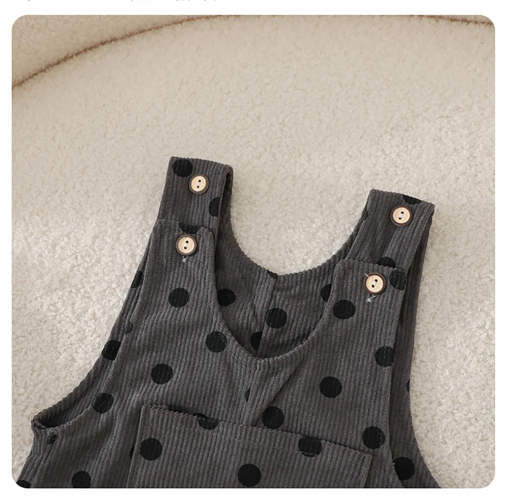 Herbst-Babyhosen 0M-3T, Overall aus Cord, 4 Farben, Jungenhosen, lockere Passform, Blumenmuster, Baby-Jungenhosen – Detail 2