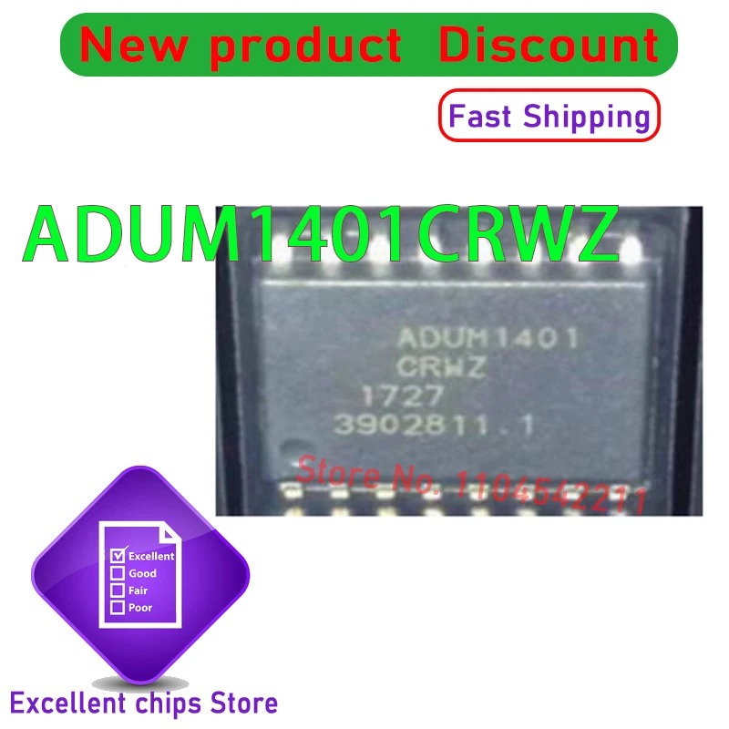 100% New ADUM1401ARWZ ADUM1401BRWZ ADUM1401CRWZ  (10piece)  ADUM1401 ARWZ BRWZ CRWZ SOP-16 Chipset