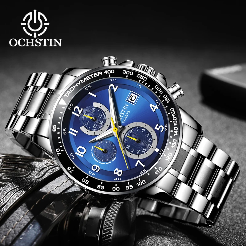 Ochstin 2024 Pilot Series Sports Street Style Multi functional Quartz Movement Waterproof Watch Men's Quartz Watch