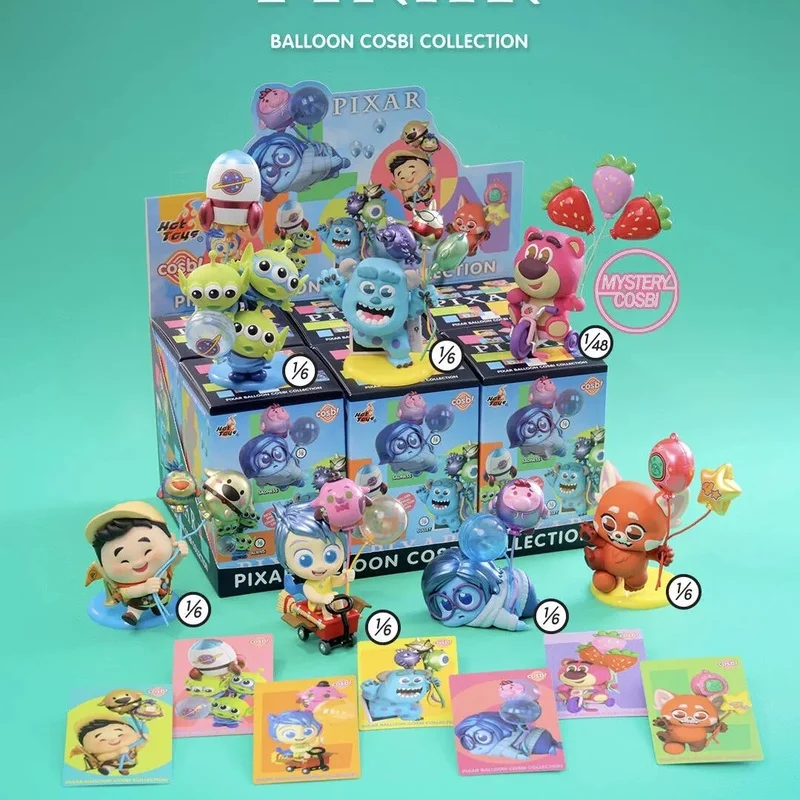 

Genuine Hot Toys Pixar Balloon Series Blind Box Collectible Figure Desktop Ornament Gift For Kids Adults Birthday Decor Toy