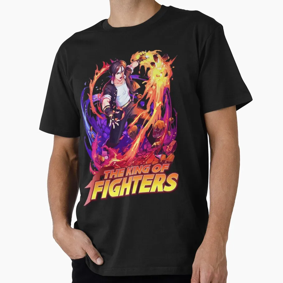 

Kyo Kusanagi Fire Warrior Vintage Style KOF Gift t shirt king of fighters Graphic clothes fatal fury All size tops