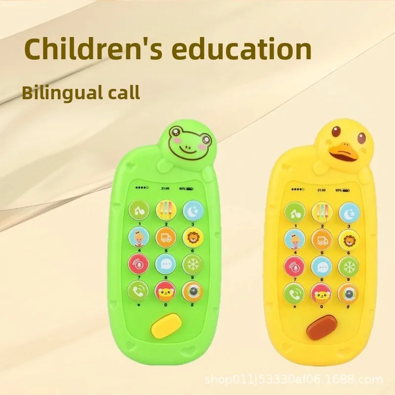 Children's Mobile Phone Simulator: Early Learning Educational Baby Telephone Toy with Music and Bilingual Dialogue