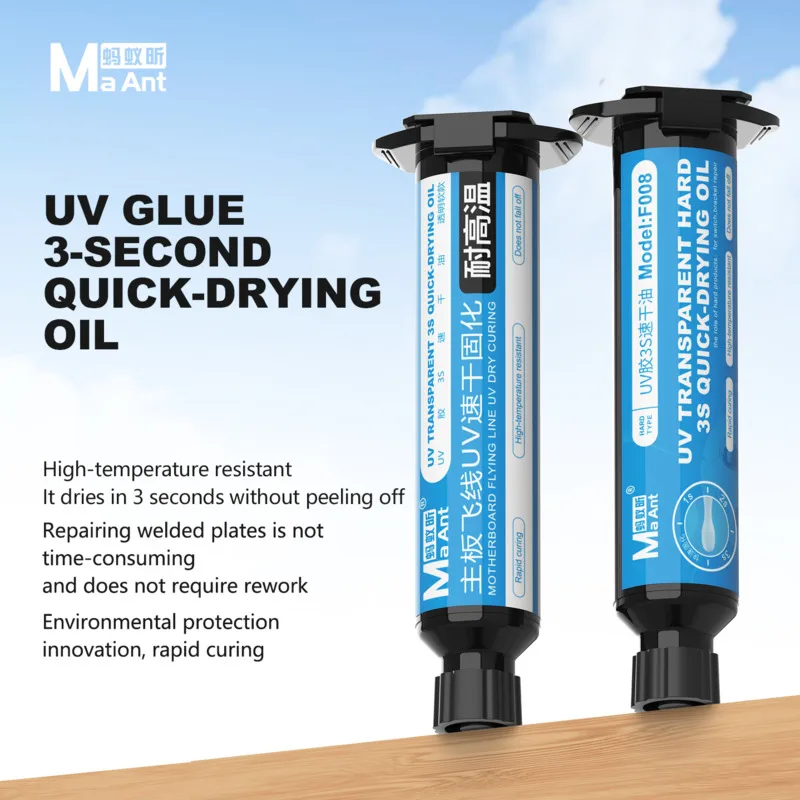 UV Glue Solder Mask 3S Quick Drying Protective Coating for Phone Pad PCB Board Repair Flying Wire Fixing Welding Point Patch