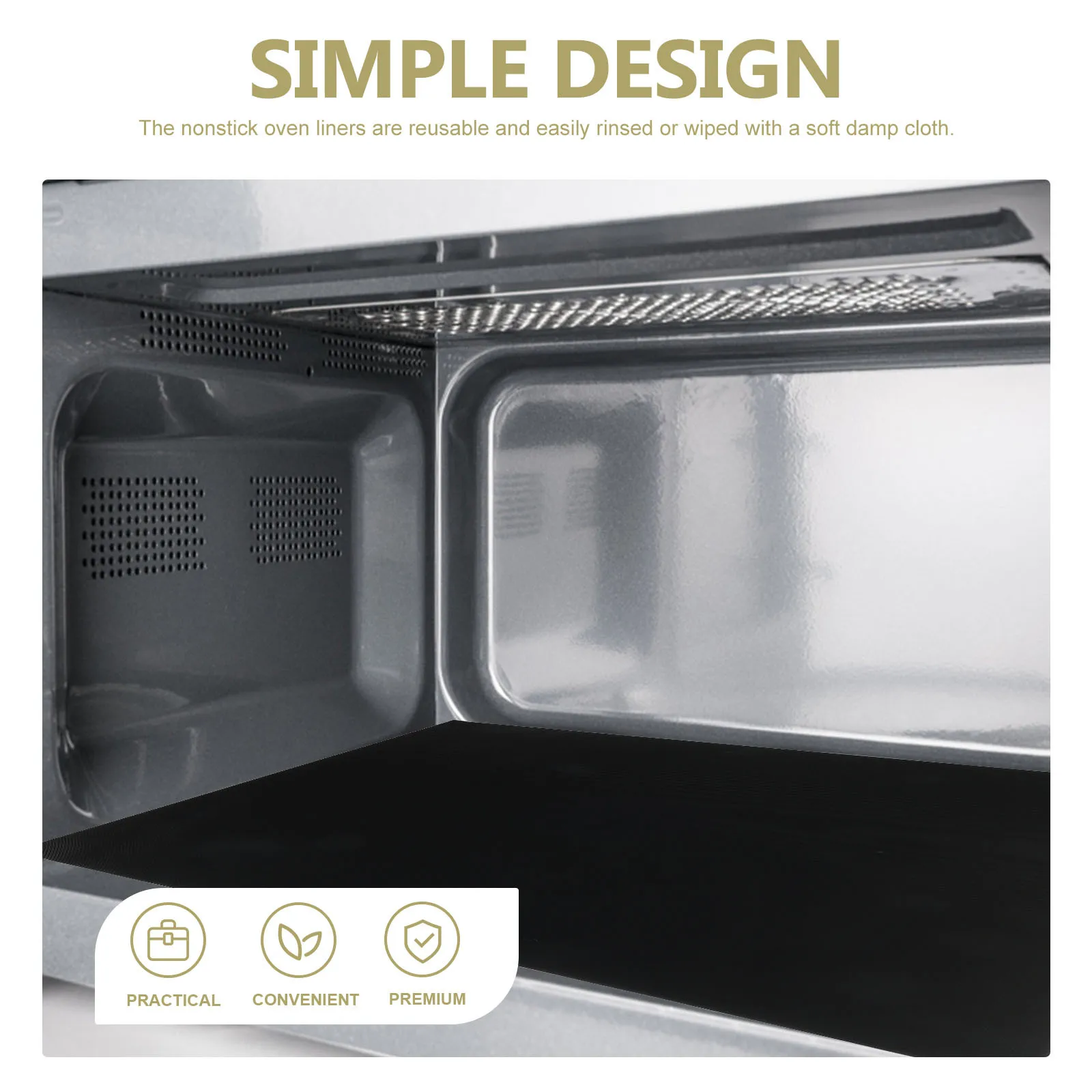 

3 Sheets Reusable Nonstick Oven Liners for Bottom of Electric Gas Oven Baking Mat Grill Cooking Sheet Heat Resistant Protector