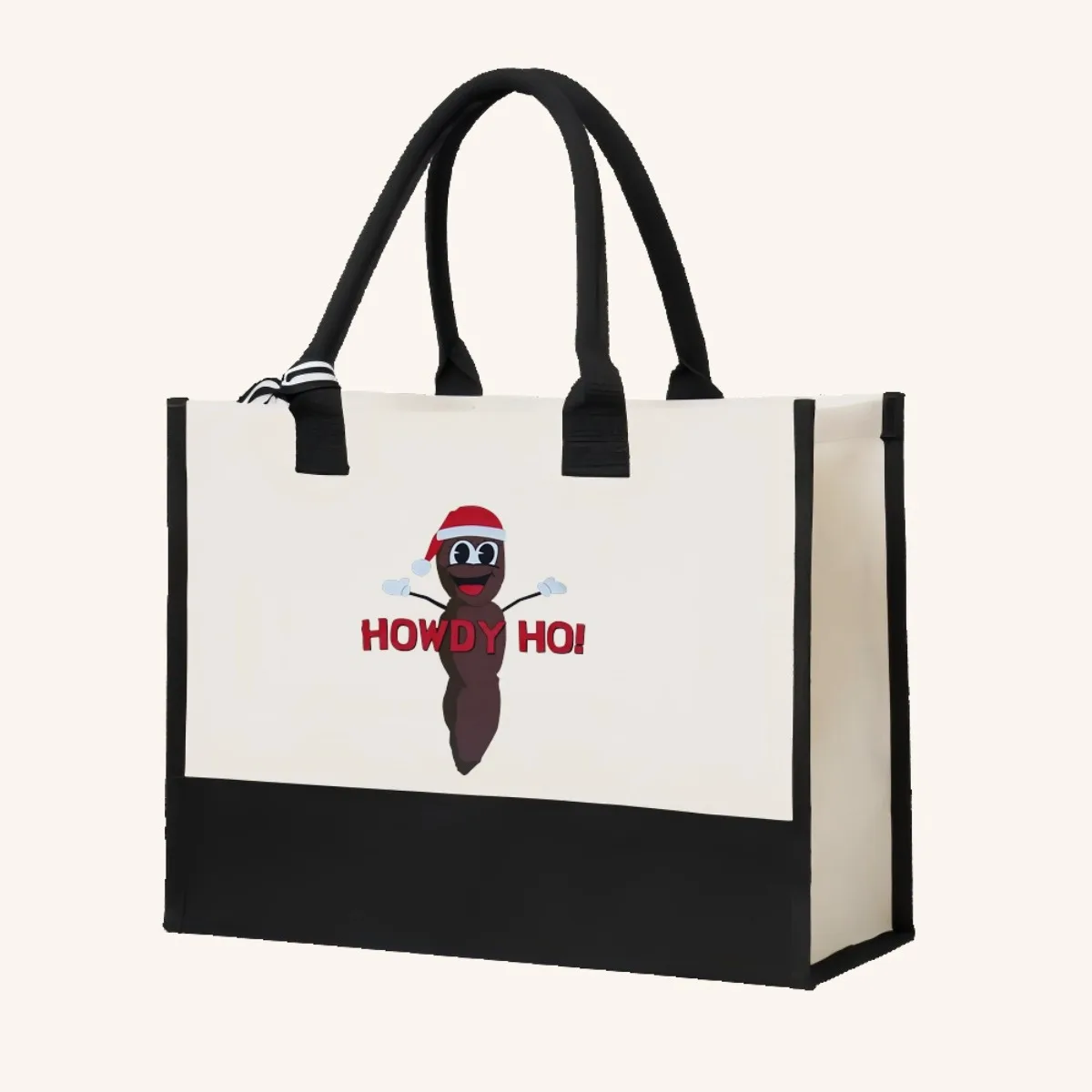 السيد هانكي، عيد الميلاد براز 2026 وصول جديد موضة عملية واسعة قابلة لإعادة الاستخدام حمل حقيبة نمط طباعة 2 لهجة الثقيلة كبيرة #4