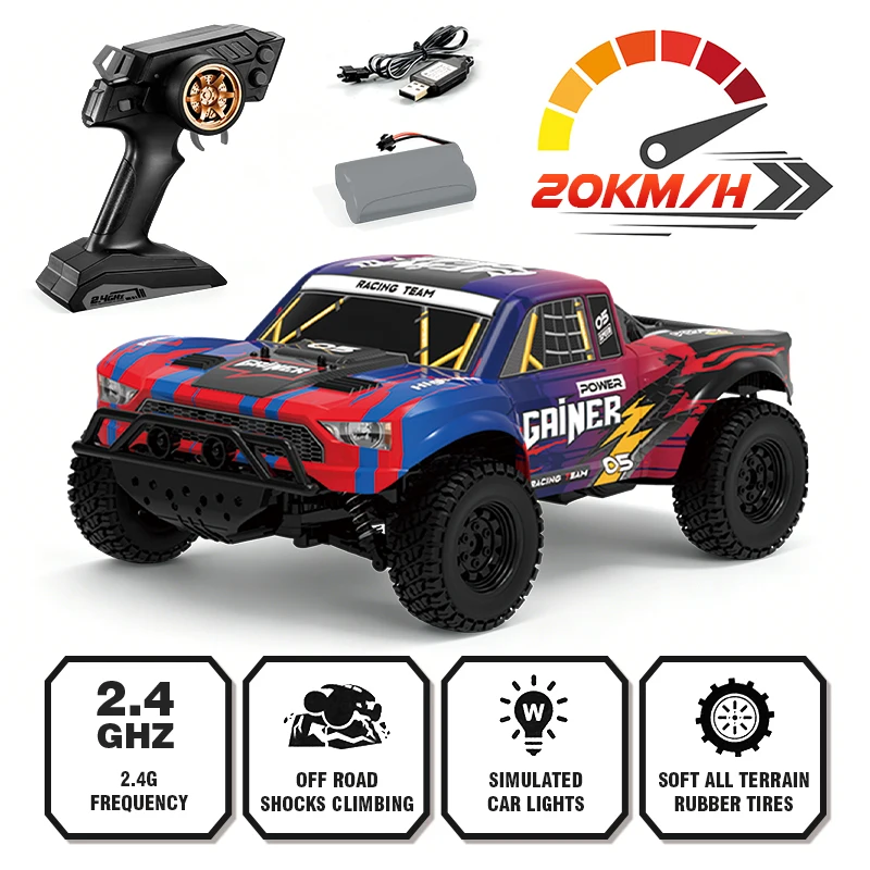 RC Car 4WD 1/12 All Terrain Truck Professional Hobby Grade 2.4G Large Off Road High Speed Remote Control Car Adult RC Cars Toy